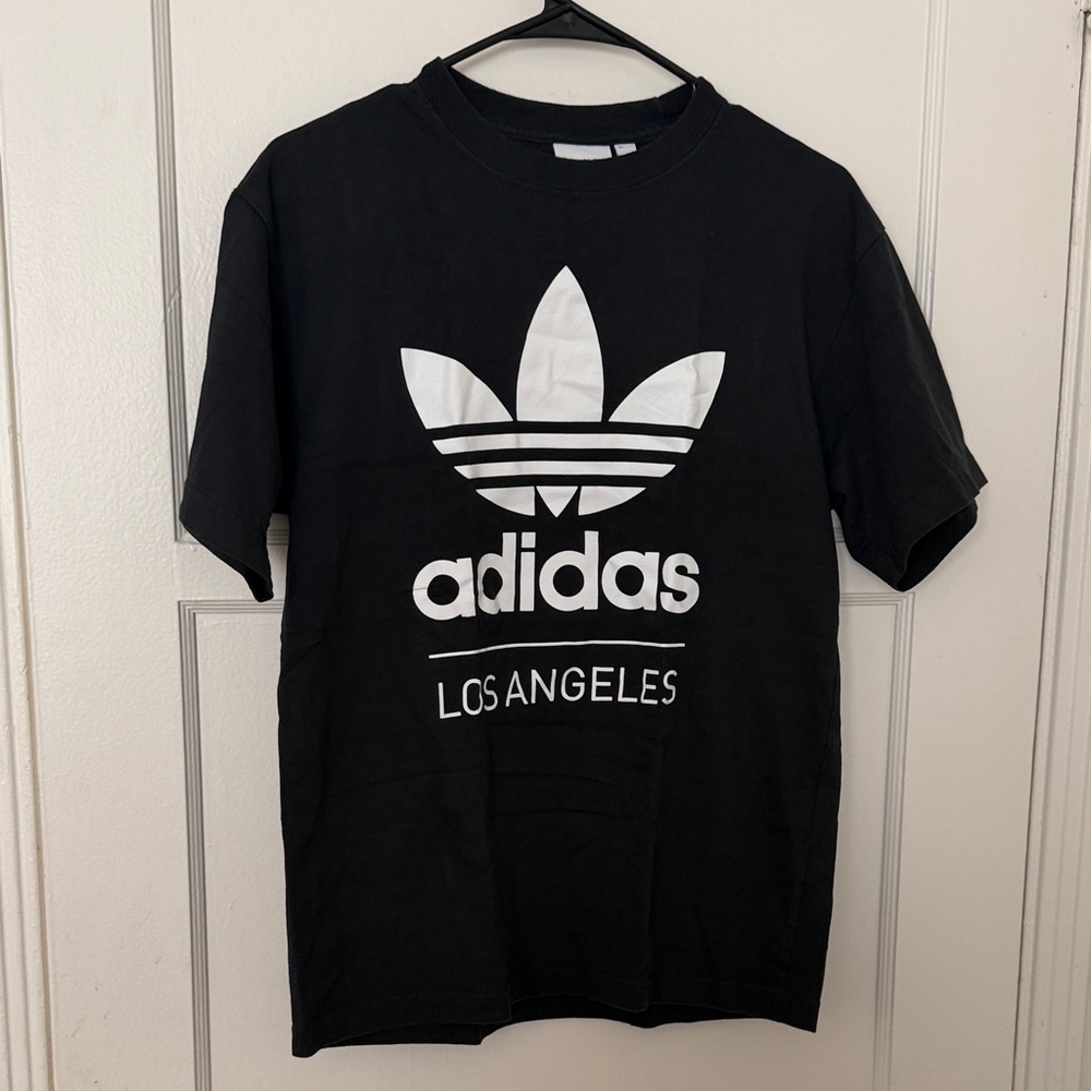 Adidas Originals Black T-Shirt with White Logo